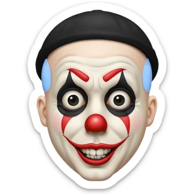 Art the clown (Bald mime with a small black cap on his head) Terrifier movie sticker