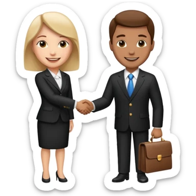 business handshake sticker