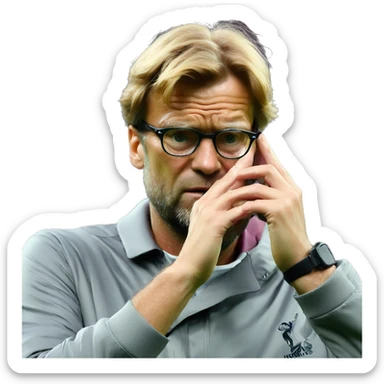 Klopp facepalm emoji sticker