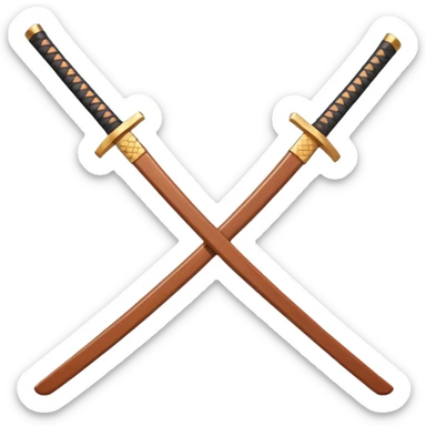 samurai training wooden sword object icon, traditional bokken, smooth polished wood, katana shape, simple guard, 3D cartoon, mobile game icon style, centered, clean background, soft shadow, no text, no watermark
 sticker