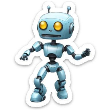 Dancing robot sticker