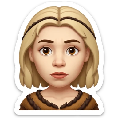 slack jawed female neanderthal sticker