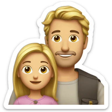 norman avec une petite fille sticker