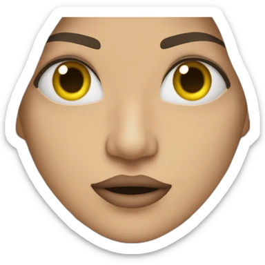 carita de miedo sticker