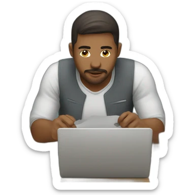 Husband busy in work sticker