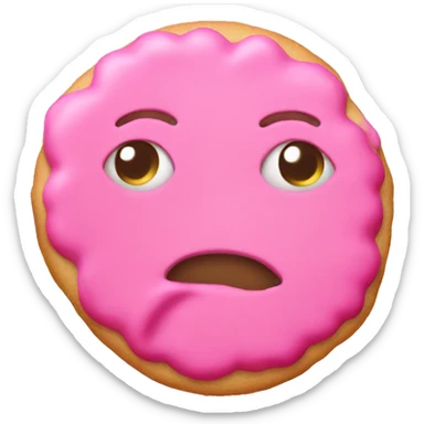 A pink cookie  sticker
