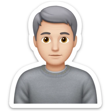 cashmere sweater grey men sticker