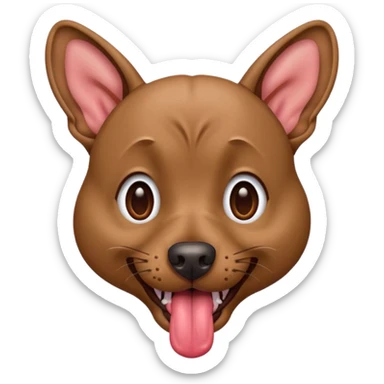 Xoloitzcuintle Dog silly expression with tongue sticking out sticker
