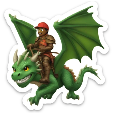 Dragon rider sticker