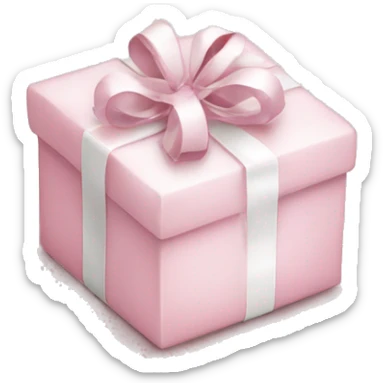 Light pink Christmas gifts under a white Christmas tree  sticker