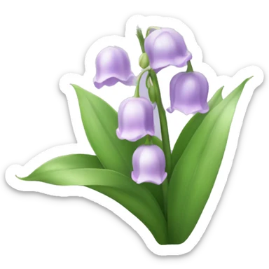 Light purple lily of the valley flowers  sticker