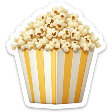 A piece of popped popcorn  sticker