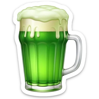 A pint of green beer for St. Patty’s Day  sticker