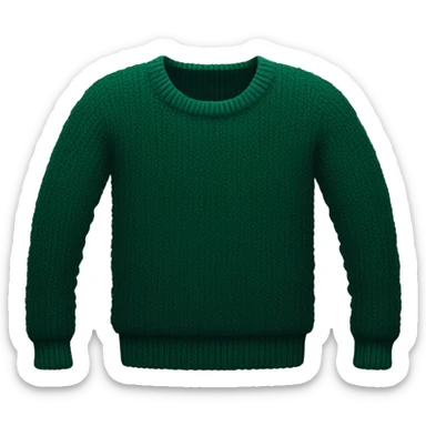 Dark green knit sweater sticker