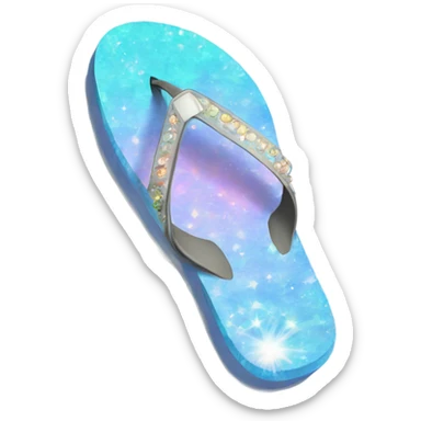 opal Crystal flip flop  sticker