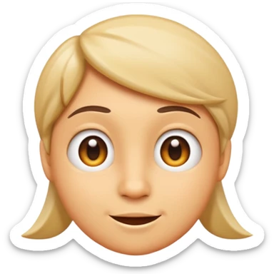 cartoonish figure with a prominent backside glancing sideways with a mischievous look, emoji style sticker