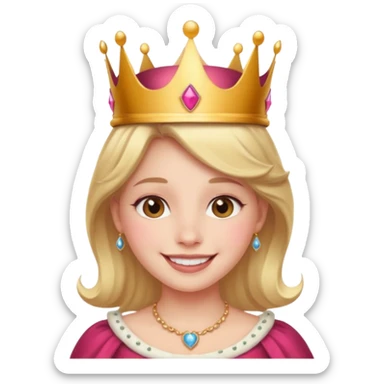 Una persona enamorado y con una corana sticker