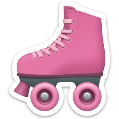 pink roller skate sticker