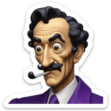 Salvador Dali waluigi sticker