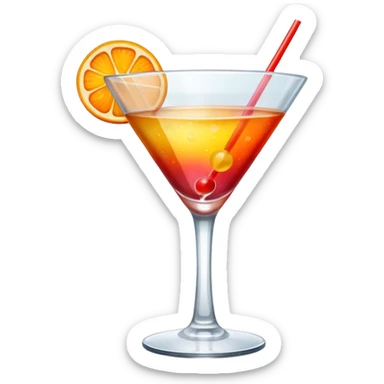 cocktail glass sticker