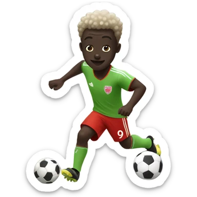 Cute, dribbling Bukayo Saka sticker