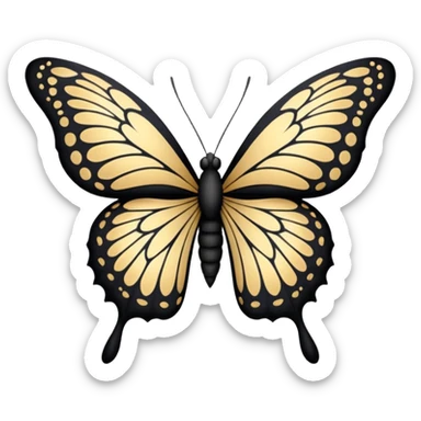 Mariposa negra  sticker