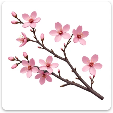 sakura branch with blossoms sticker