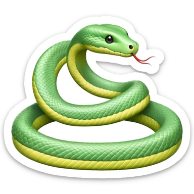 Pastel green snake like this but in pastel green 🐍 sticker