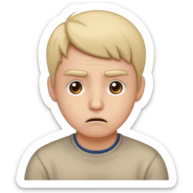 sad confused emoji face enemy of growth sticker