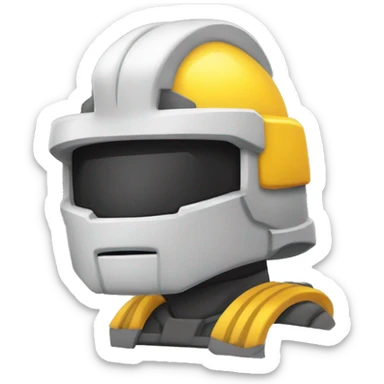 pulgar arriba como gesto de aprobacion de un constructor con casco sticker