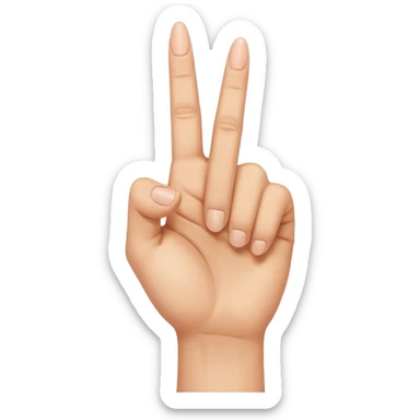 Regular leg with hand middle finger sticker