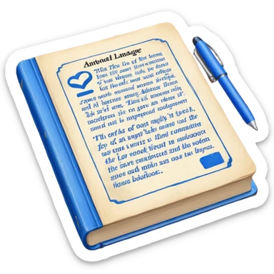 A English language textbook sticker