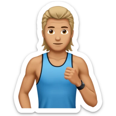 Runner with a mullet  sticker