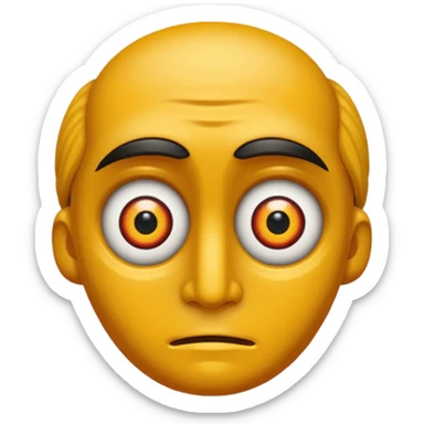 Cabeza de Alcón malvado viendo al frente sticker