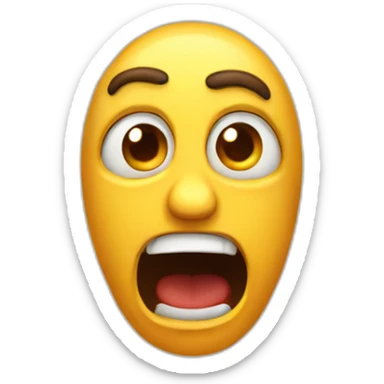 horrified face emoji sticker
