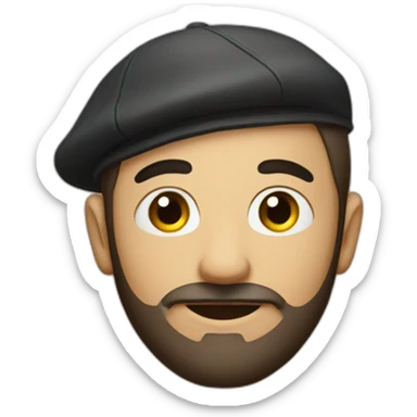 A man with a kippa sticker