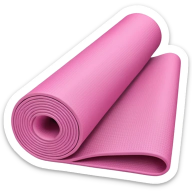 Pink yoga mat rolled up sticker