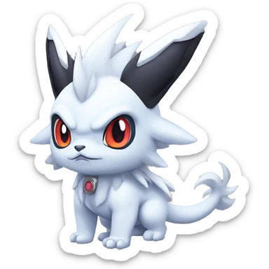 Edgy Cool Kawaii Baby Nargacuga-Absol-GaruruMon-Pokémon Full Body Detailed High Quality sticker
