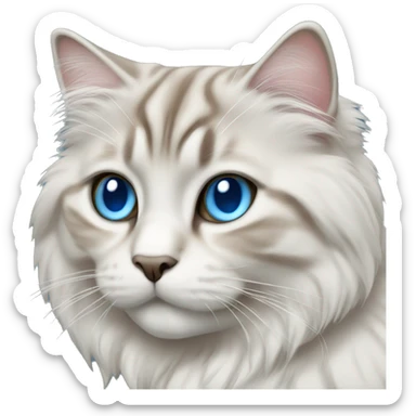 Siberian cat with blue eyes sticker