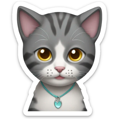 Cat wearing Jodie sticker