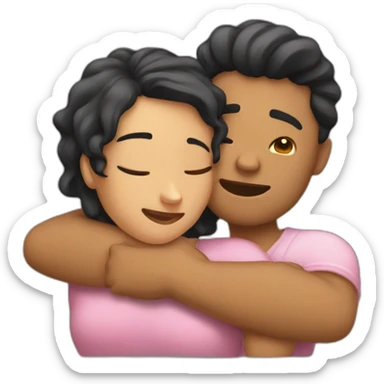 Hug my girlfriend  sticker