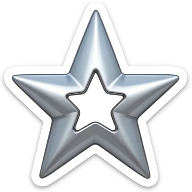 y2k hollow star shiny sticker