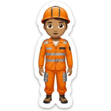 prisoner uniform orange no human sticker