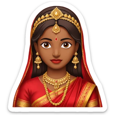 South indian bride getup. sticker