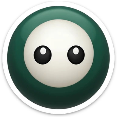 create emoji with the themes of heyball - chinese eight ball sticker