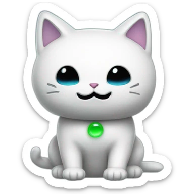 alien marshmello cat sticker