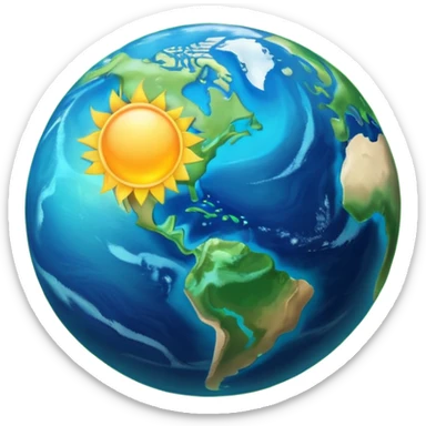 Earth Orbiting the Sun sticker