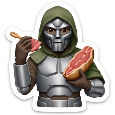 MF DOOM with meat  sticker