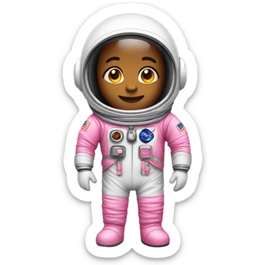 pink astronaut sticker