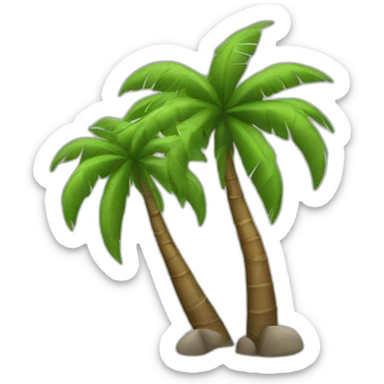 Palm tree and palm tree together sticker
